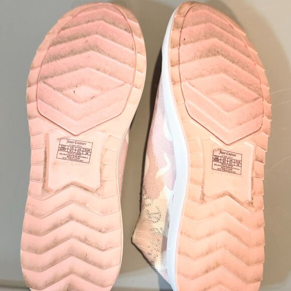 SIZE 9 Juicy Couture Avarie Knit Slip-on Joggers Sneakers - Pink Camo Studded - Picture 6 of 16